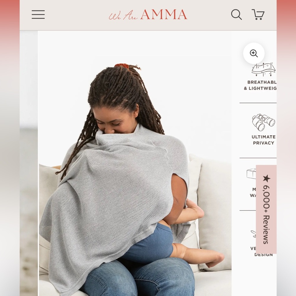 We Are AMMA Gray Nursing Cover